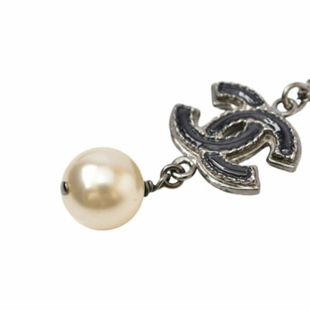 CHANEL Black Pearl Logo Necklace - Picture 5 of 7